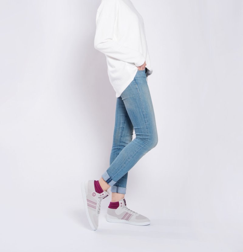 宝特瓶制休闲鞋  CEVENNES 高筒  紫红色  女生款 - 女款休闲鞋 - 环保材料 紫色