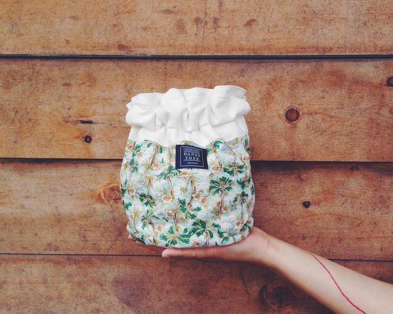 ::浏海树:: 侧背水桶包＿来去夏威夷(绿底) - 侧背包/斜挎包 - 其他材质 绿色