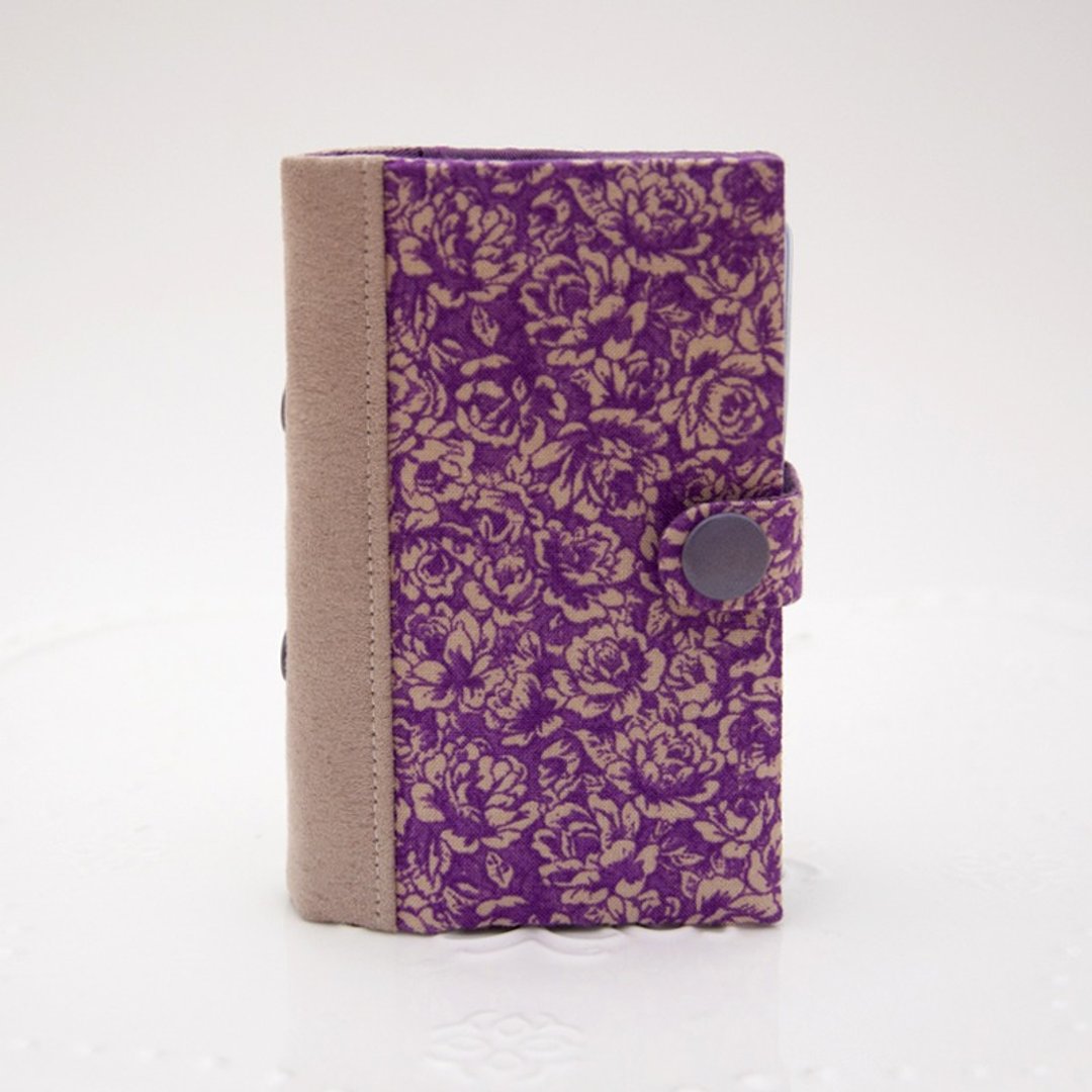 A Book 卡片套-葡紫蔷薇 - 证件套/卡套 - 棉 紫色