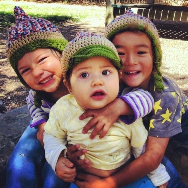 1.2.3 M  gnome beanie pixie australia sydney baby kids winter autumn pr - 围嘴/口水巾 - 压克力 多色