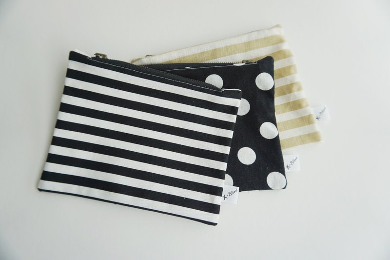 点点 条纹 化妆包(杂物包) !! 幻境 - Bag系列 - 化妆包/杂物包 - 其他材质 黑色