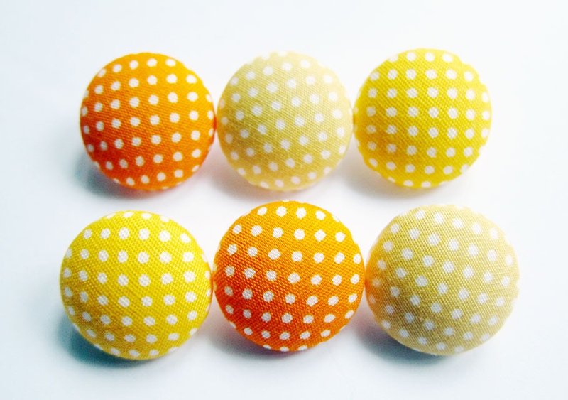 布扣 钮扣 针织 缝纫 手作材料 黄色点点 DIY材料 - 编织/刺绣/羊毛毡/裁缝 - 其他材质 黄色