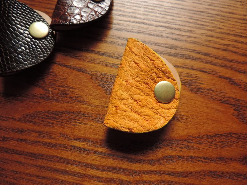 [蛋]真皮卷线器/集线器~鸵鸟皮 - 其他 - 真皮 黄色