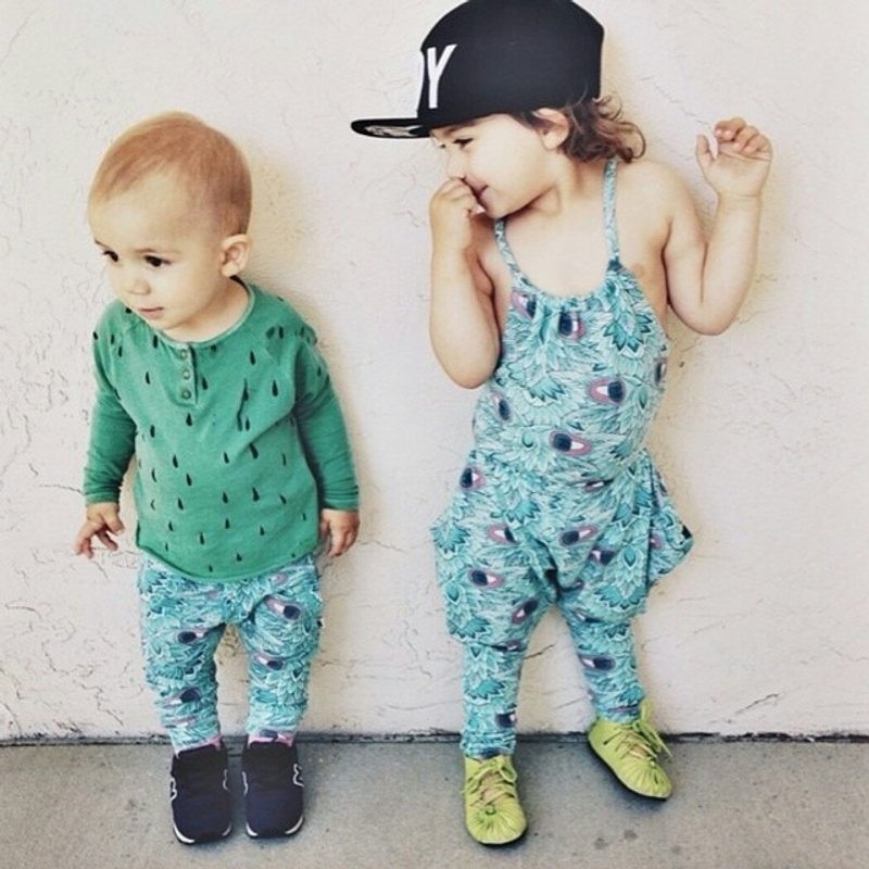 【瑞典童装】有机棉连身裤装 150cm至175cm 女装 - 女装长裤 - 棉．麻 蓝色