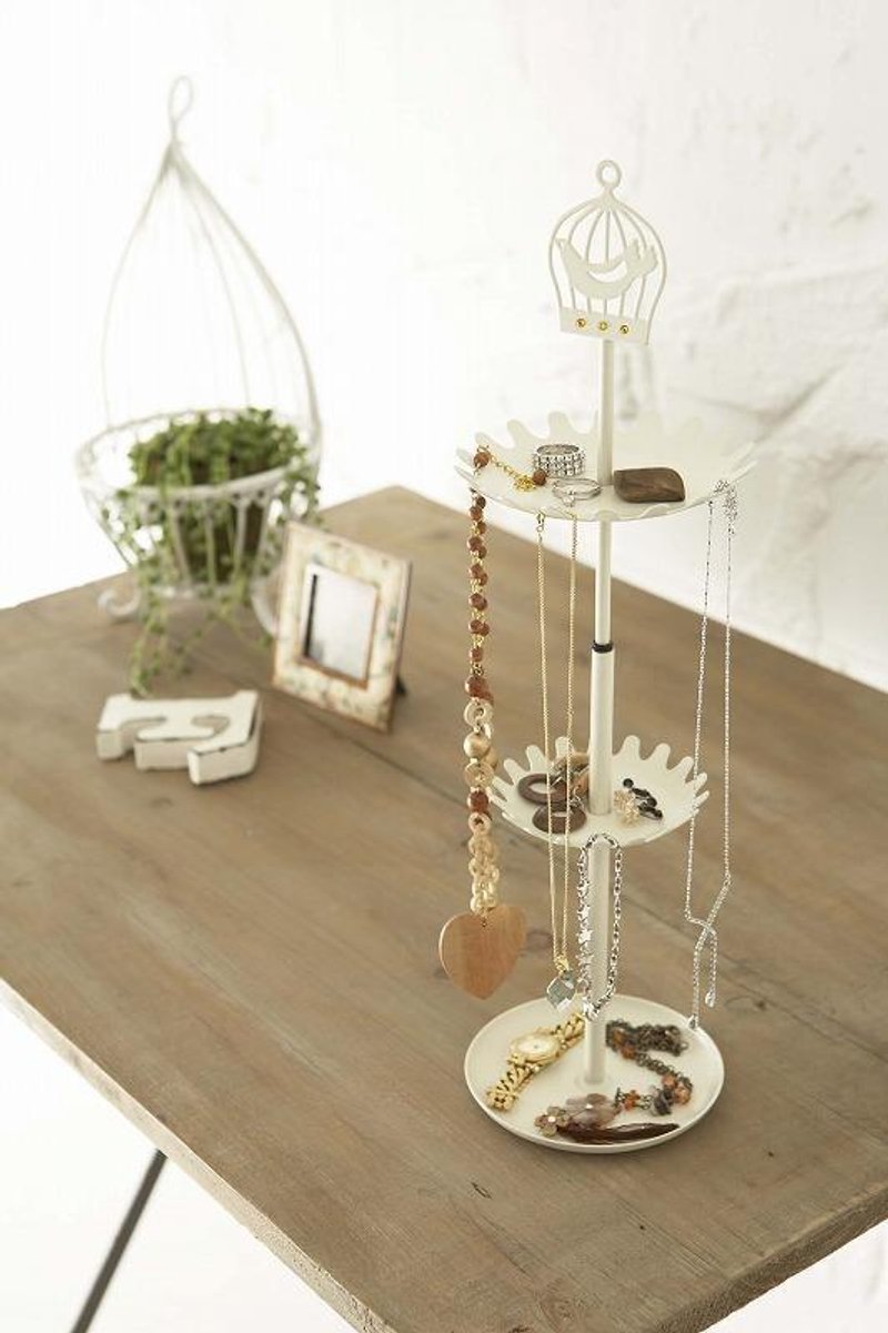 日本 饰品装饰塔 (青鸟) - 收纳用品 - 其他金属 白色