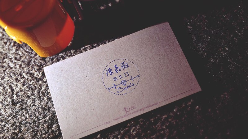 (幸)钻石虚线框#85-定制化日期章/毕业/会计章/收讫章/老师礼物 - 印章/印台 - 塑料 