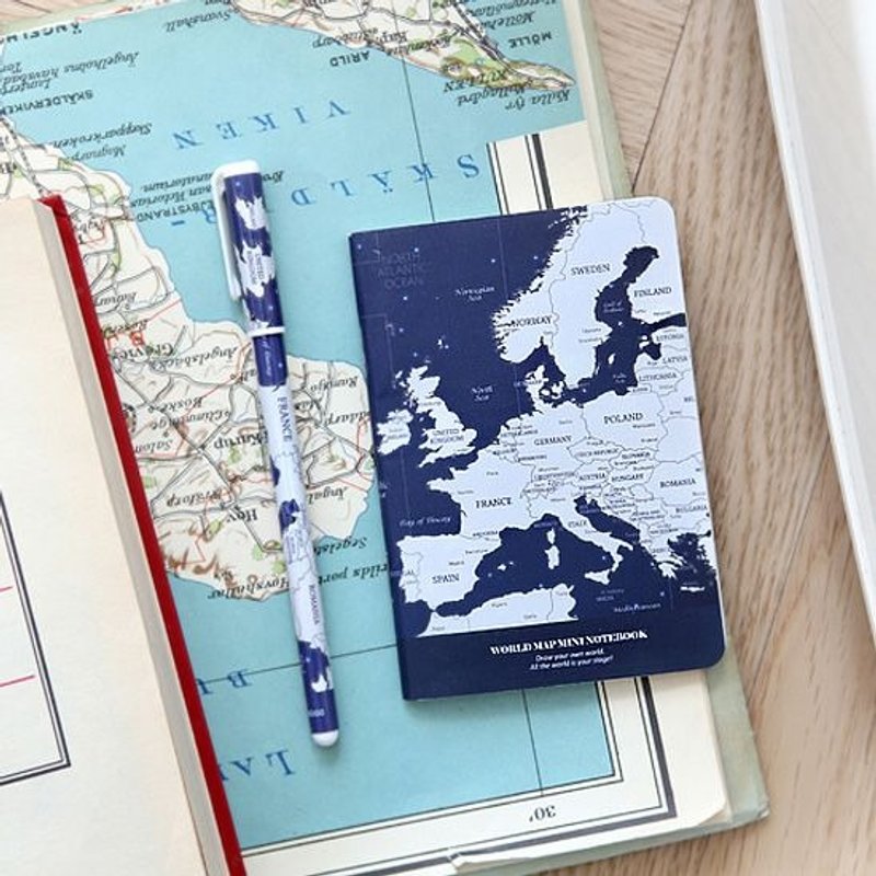 Dessin x indigo-世界地图0.5黑色原子笔-深蓝,IDG05009 - 其他书写用品 - 塑料 蓝色