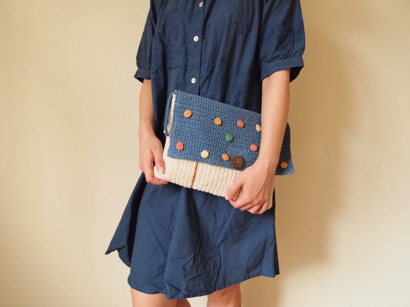 俏皮可爱编织IPAD 收纳包i pad/qu/平板电脑手拿包(H150504) 彩色点点款 - 其他 - 其他材质 多色