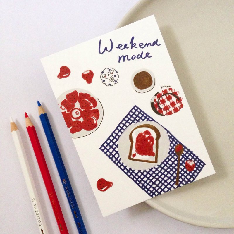 [ 明信片 ] 假日模式 - 卡片/明信片 - 纸 红色