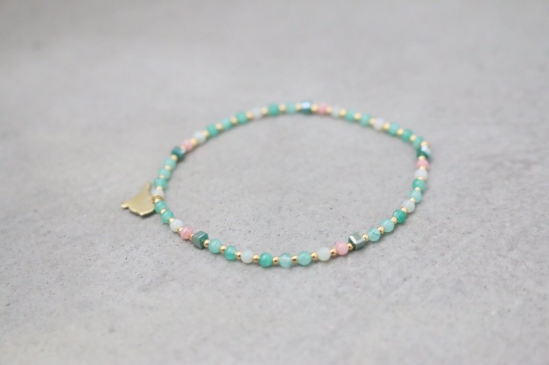 <☞ HAND IN HAND ☜> 东菱石-小鸟儿 手环 (0405) - 手链/手环 - 宝石 多色