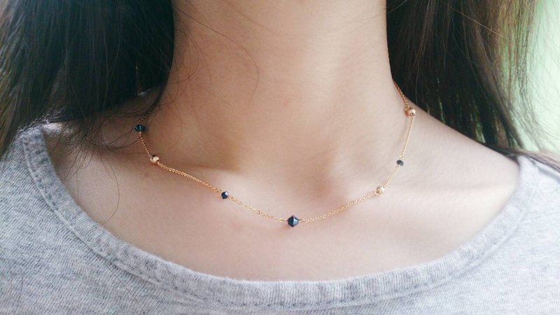 《仰望星空系列 》新愿。星愿。心愿。 回旋小星空 许愿项链 - 项链 - 宝石 