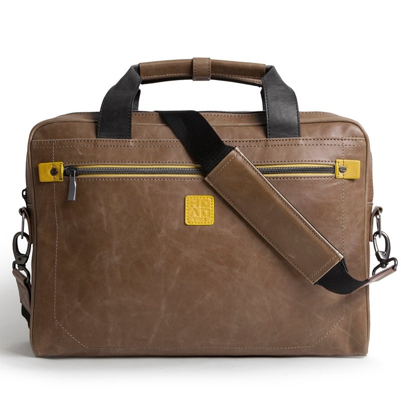 GOLLA 北欧芬兰都会轻薄手提肩背包 Commuter bag MATT-G1574 - 侧背包/斜挎包 - 真皮 咖啡色