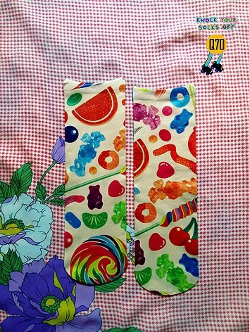 彩色软糖短丝袜!!夏漪眺=knock your socks off !!!!夏漪眺=knock your socks off !! - 袜子 - 其他材质 多色