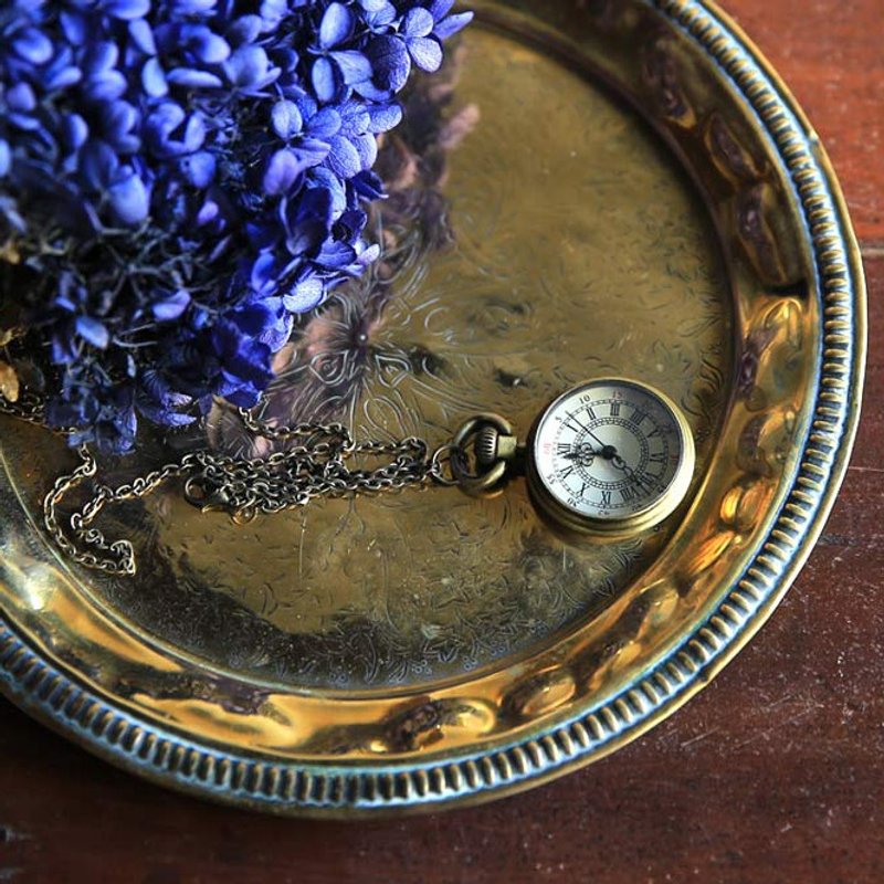 古董英国 复古金雕花纹圆托盘/饰品盘/婚礼布置 - 摆饰 - 其他材质 金色