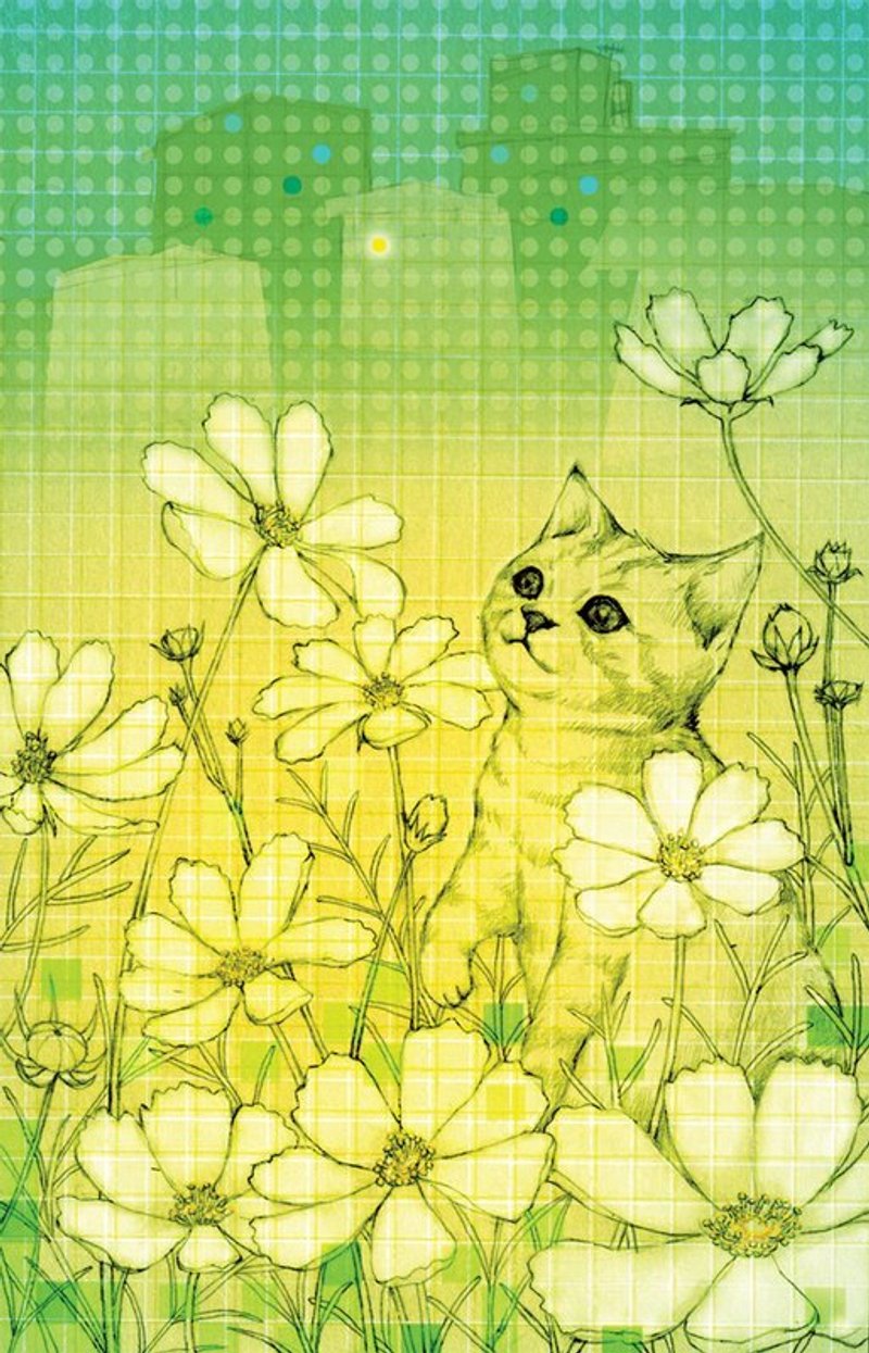 喵喵卡波斯绿 - 卡片/明信片 - 纸 