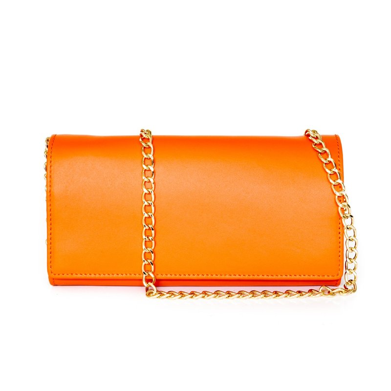 20卡 WOC 掀盖 链条长夹 免费压字 自选配色 - 皮夹/钱包 - 真皮 多色