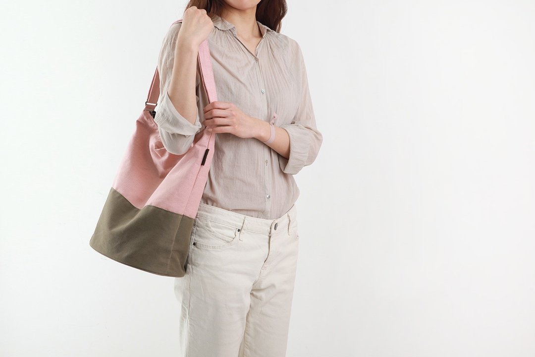 【牛一水佘】韩国 ithinkso Pot Shoulder Bag 圆底 配色 肩背包 水桶包 - 侧背包/斜挎包 - 棉 