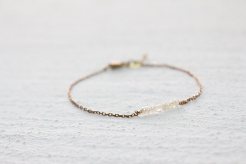 Hand in Hand 水晶 小串烧 手链 （0123） - 手链/手环 - 宝石 白色