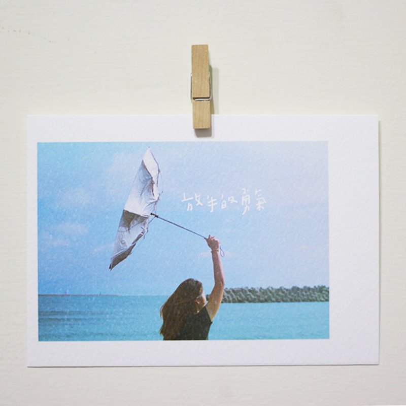 放手的勇气 /Magai's postcard - 卡片/明信片 - 纸 蓝色