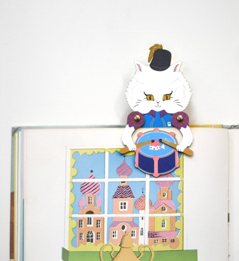 加油啦啦猫。书签 礼物 卡片。 - 卡片/明信片 - 纸 白色