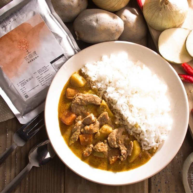 花莲家咖哩-手工南洋咖哩料理包八包组(黄金猪肉、260g/包) - 健康/养生 - 其他材质 咖啡色