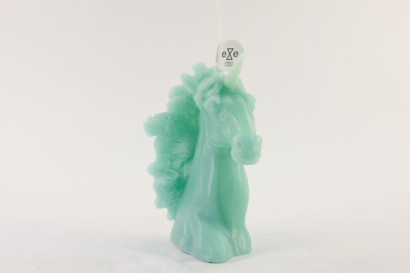 湖水绿-大独角兽造型蜡烛 Unicorn Candle - 蜡烛/烛台 - 蜡 绿色