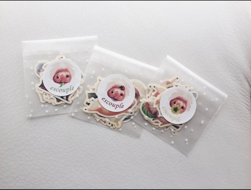 猪　的一百种生活（全套）36入 - 卡片/明信片 - 纸 黑色