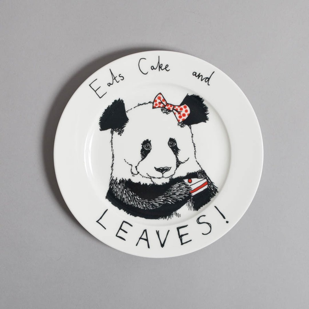 Eats cake and leaves 骨瓷餐盘 | Jimbobart - 盘子/餐盘/盘架 - 其他材质 白色