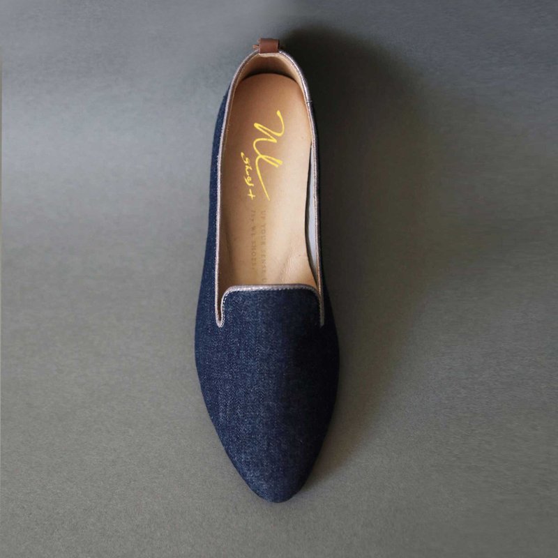 Denim Blue (经典蓝) Heeled Loafers 丹宁乐福 | WL - 女款牛津鞋/乐福鞋 - 其他材质 蓝色