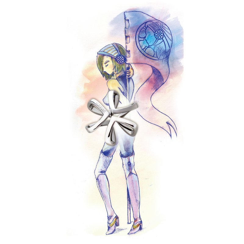 金点设计奖【心连心Infinity】316L白钢项链 七夕情人节  对链款 - M - 项链 - 其他金属 灰色