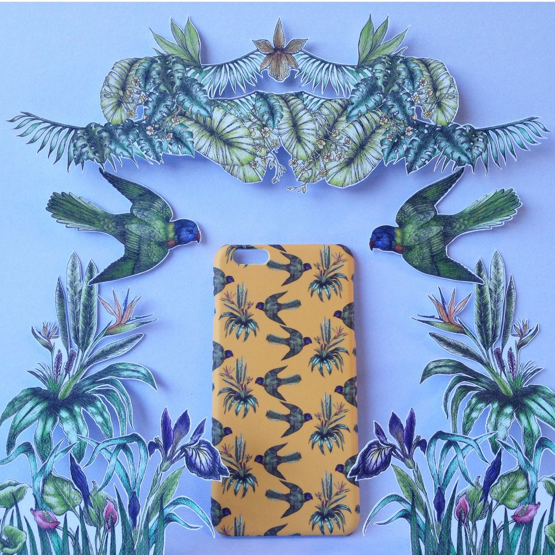 Lorikeet parrot 鹦鹉 Iphone6,6plus case - 平板/电脑保护壳 - 塑料 黄色