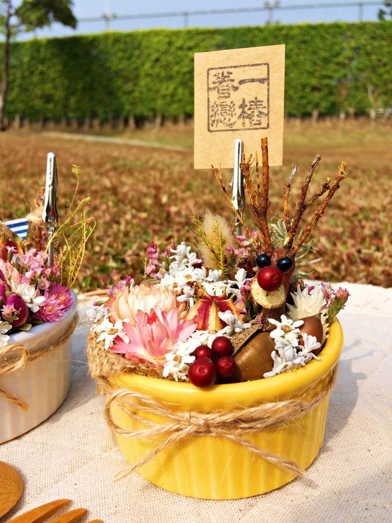 【小麋鹿躲迷藏MEMO夹】干燥花 办公小物 婚礼小物 - 文件夹/资料夹 - 其他材质 