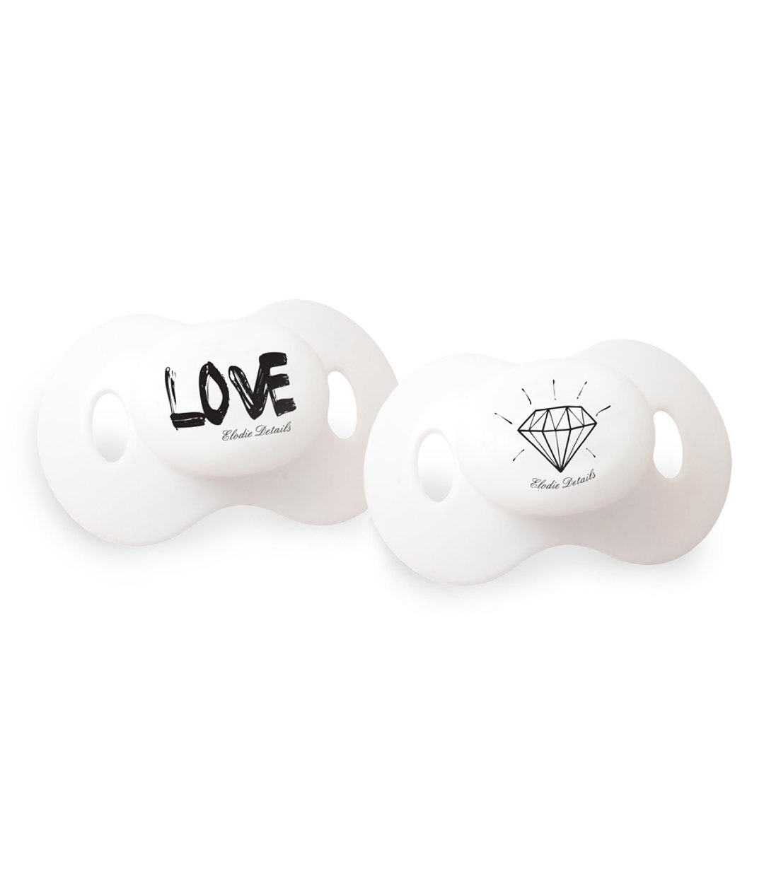 【瑞典ELODIE DETAILS】双入安抚奶嘴组 Diamond LOVE - 其他 - 其他材质 白色