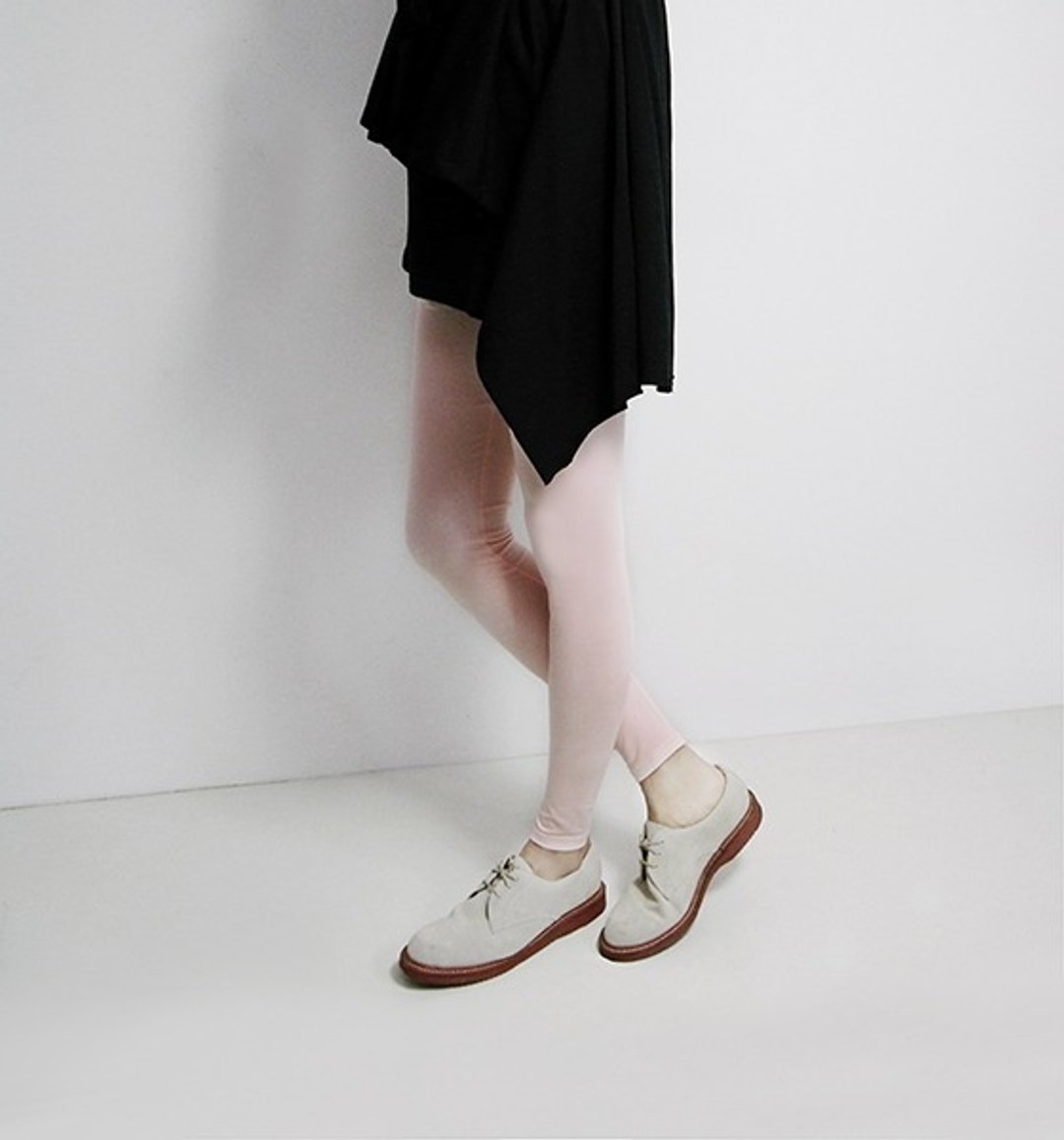 I . A . N Design 天然手染-茜草浅染 超弹性 有机棉内搭裤 Organic Cotton - 女装内搭/紧身裤 - 其他材质 粉红色