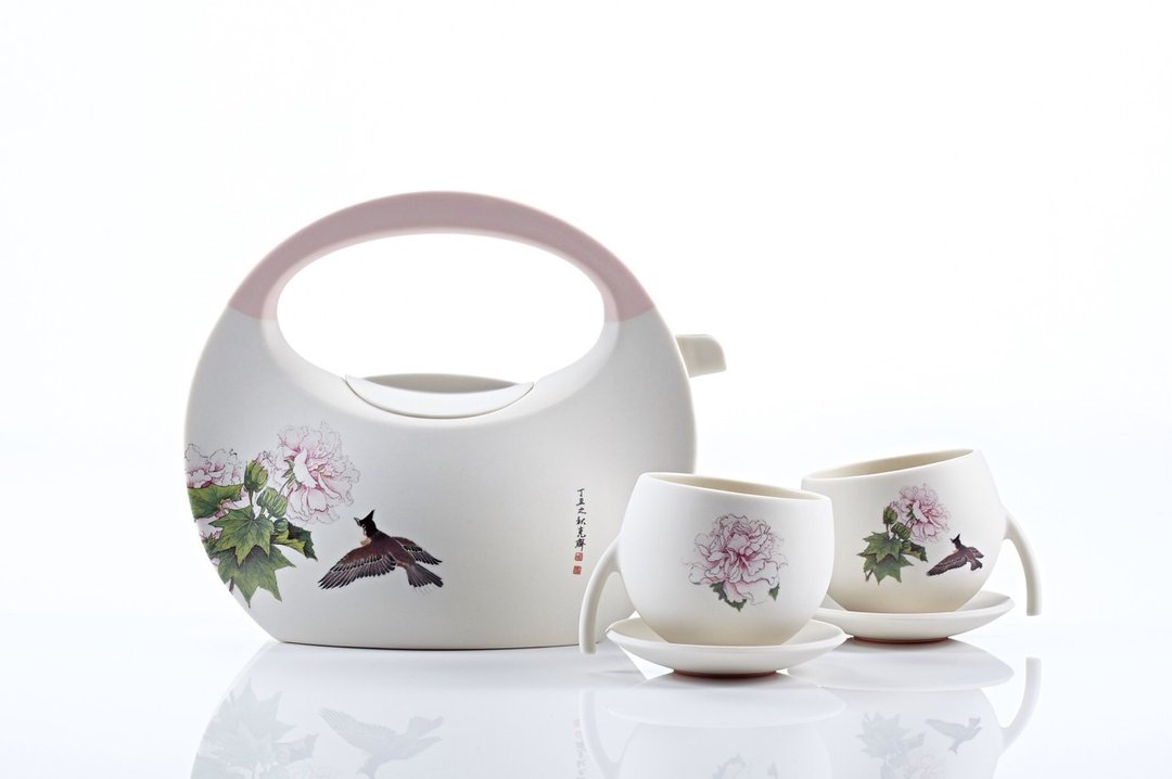 【包包壶】粉芙蓉陶瓷茶壶/茶杯 茶具 新居 礼物 - 茶具/茶杯 - 其他材质 粉红色