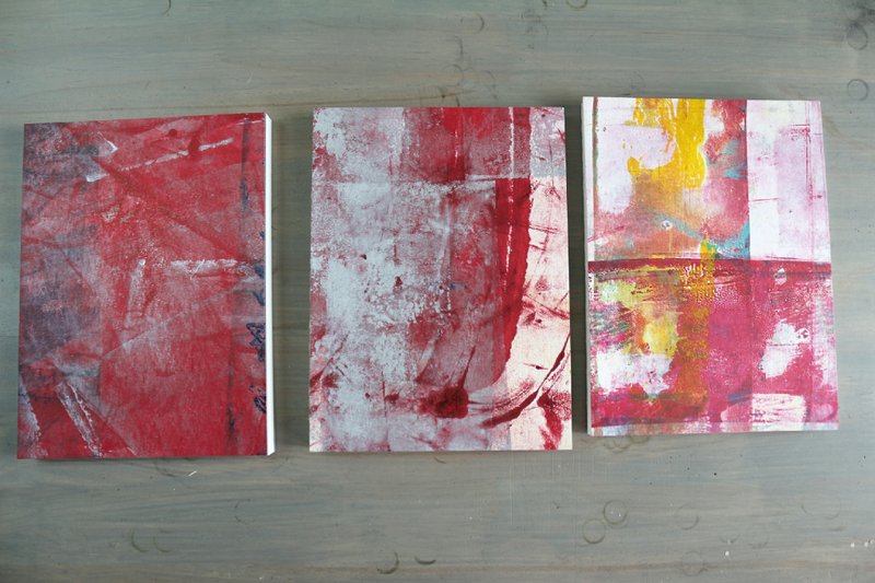 手工刷色大笔记-炙热火红 - 笔记本/手帐 - 其他材质 