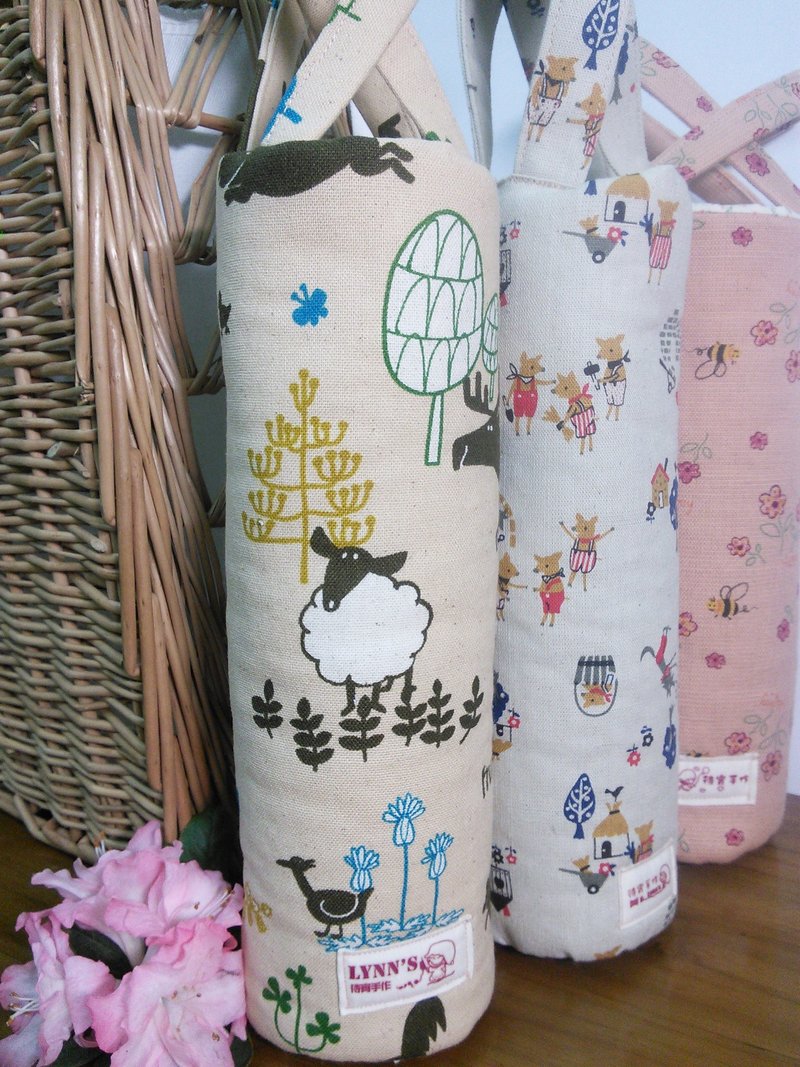 手作水壶袋 - 随行杯提袋/水壶袋 - 其他材质 多色