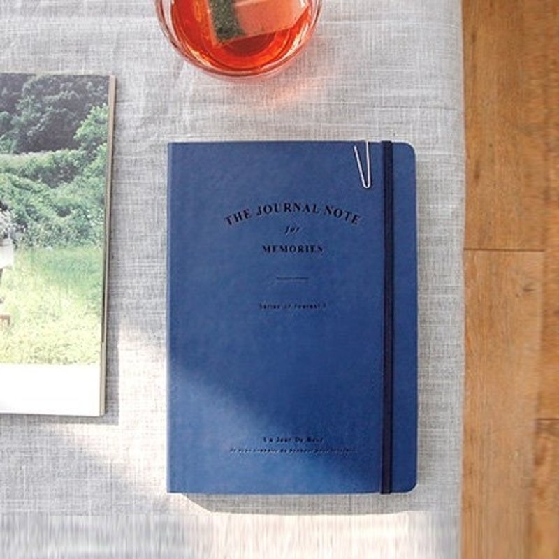 Dessin x Iconic-皮革软精装J笔记本-深蓝,ICO80879 - 笔记本/手帐 - 纸 蓝色