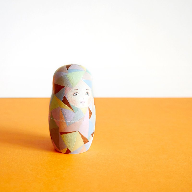 手绘俄罗斯娃娃首饰木盒，饰物木盒，宝箱 - 摆饰 - 木头 多色