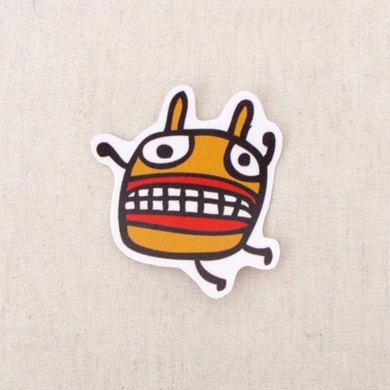 逗趣到处贴防水贴纸-外星人橘子 - 贴纸 - 防水材质 橘色