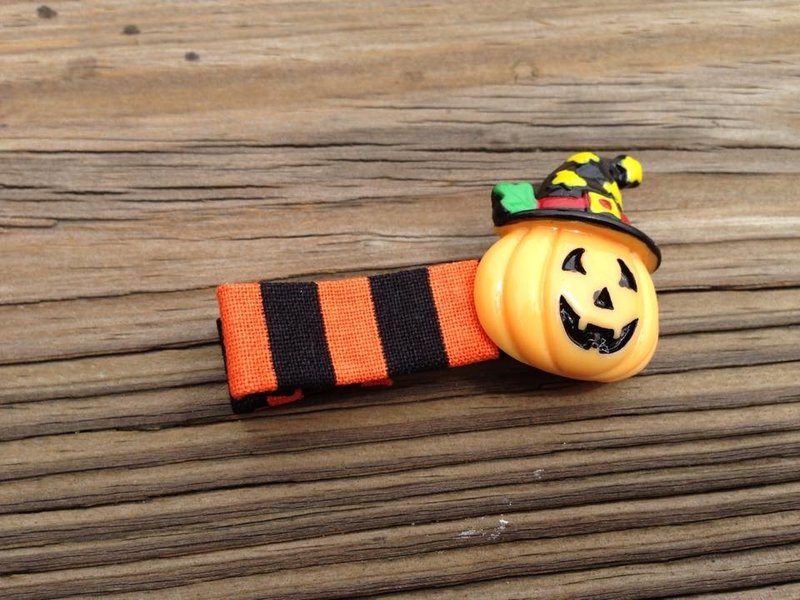 节庆商品-万圣节巫婆南瓜发夹 - 发饰 - 其他材质 橘色