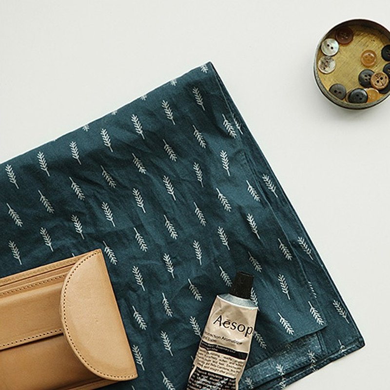 Dailylike 北欧风绵质手帕-10 幸运羽毛,E2D20141 - 其他 - 棉．麻 蓝色