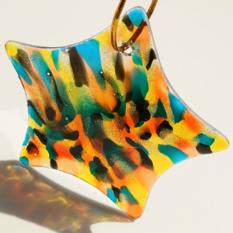 流星雨│油画风流动画星星装饰 深香槟色x灰蓝色 - 其他 - 玻璃 多色