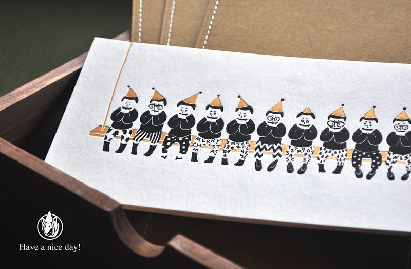 小小人欢乐卡-黑金款 - 卡片/明信片 - 纸 