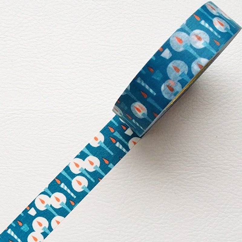 NICHIBAN Petit Joie Masking Tape 和纸胶带【烛光 (PJMT-15S020)】 - 纸胶带 - 纸 多色