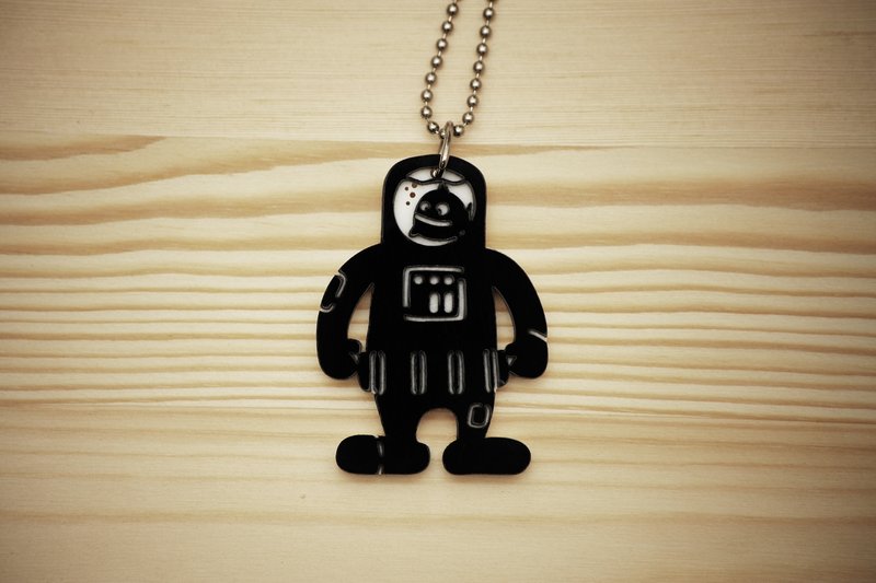 【Peej】飞天小鱼·压克力项链/钥匙圈/吊饰 - 钥匙链/钥匙包 - 压克力 黑色