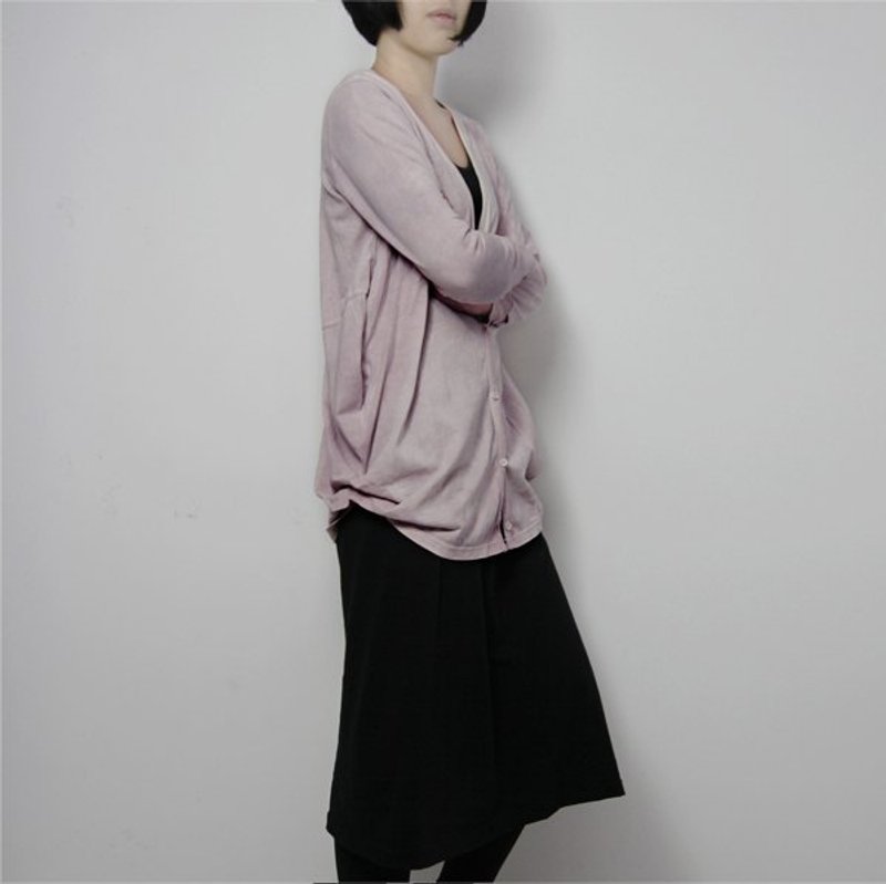 I . A . N Design 天然紫草手染 长袖特殊版型小外套 Organic Cotton - 女装休闲/机能外套 - 植物．花 紫色