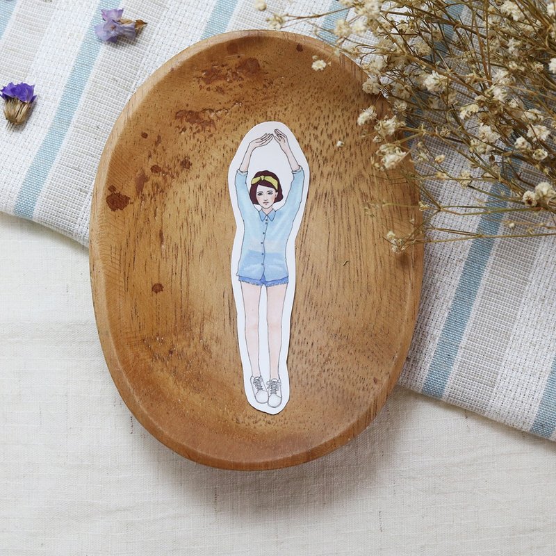 妃炫少女 全身 贴纸 - 手举高高 - 贴纸 - 纸 
