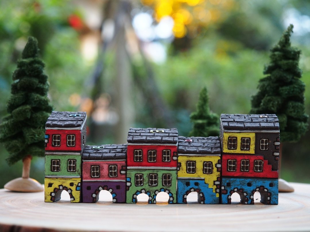 【彩绘村 Colorful Village 】手绘童话小陶屋/5间合购/接单订制 - 摆饰 - 其他材质 
