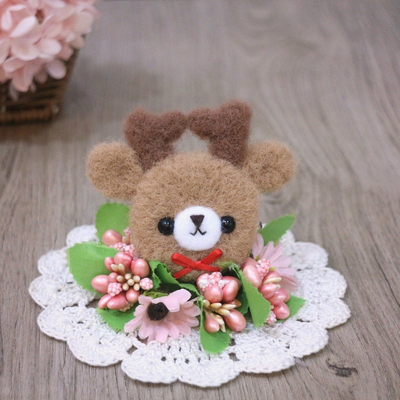 毛毛款麋鹿。伸缩拉环。证件夹 - 证件套/卡套 - 其他人造纤维 